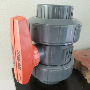 Nibco CHEMTROL 1-1/4 True Union Ball Valve threaded PVC w/ Handle S80 H84 - Picture 1 of 3
