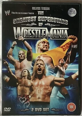 WWE - THE GREATEST SUPERSTARS OF WRESTLEMANIA - 2 DVD SET - PAL - Image 1 of 2