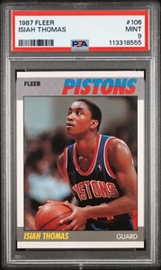 PSA 9 Mint 1987/88 FLEER #106 ISIAH THOMAS HOF Legend MVP 2° anno card - Foto 1 di 2