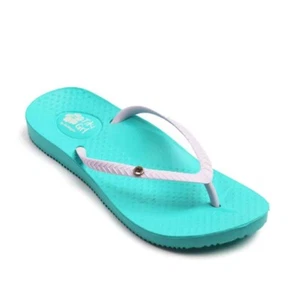 Footlogics Tiki Girl Thong Aqua 11 - Picture 1 of 3
