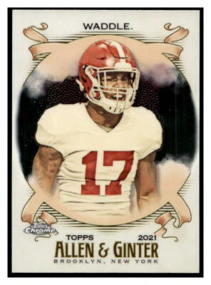 2021 Topps Allen and Ginter Chrome #214 Jaylen Waddle DOLPHINS - Image 1 of 2