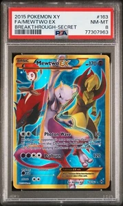 PSA 8 Mewtwo EX 163/162 - Full Art - XY Breakthrough - Pokemon Cards TCG - Picture 1 of 4