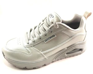 Skechers 177104 Off White Uno Stand on Air Memory Foam Lace Up Sneaker - Picture 1 of 7