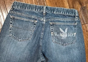 MENS PLAYBOY DAD JEAN WITH BUNNY PATTERN SIZE: 34x32 Relaxed Fit - Picture 1 of 6