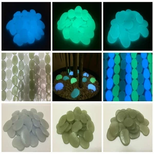 Sassi Plats Verre Fotoluminescenti En 3 Couleurs Qui Brille dans la Nuit - Imagen 1 de 11