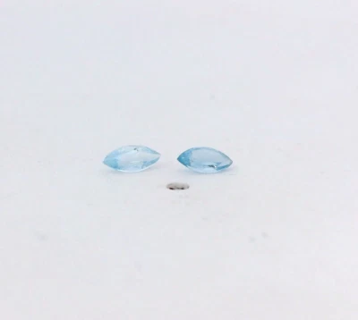 Аквамарин 0,10 карата россыпью Marquise Blue Green Lab Created 4 x 2 мм - Изображение 1 из 4