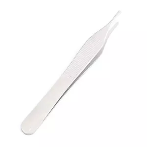 Dental Adson Tissue Forceps Straight 1 x 2 Teeth Instrument Stainless Steel - Picture 1 of 4