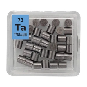 Tantalum Metal Pellets 10 grams 99.99% Element Sample 73 Periodic Element Tile - Picture 1 of 4