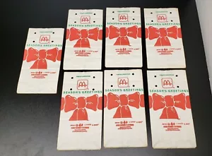 (7) 1985 McDonald's Un-Used SEASONS GREATINGS #4 Paper Bag Scarce-Vintage-Rare! - Picture 1 of 6