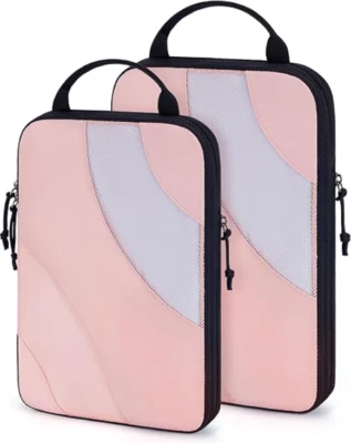 Juego de 2 cubos de embalaje de compresión organizadores de equipaje de viaje para bolsas de transporte mejor Foto 1 de 4