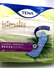 Tena Intimates Maximum Lvl 5 Long Pads 39 Count 100% Breathable 3x Protection 