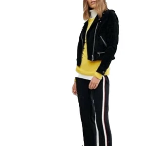 HOT Women's Genuine Sheepskin Pure Suede Leather Jacket Black Biker Fashion Coat - Picture 1 of 4