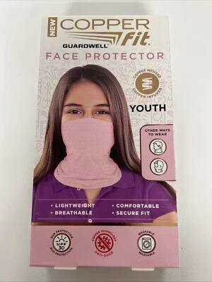  NEW! Copper Fit Guardwell Pink Face Protector Other Ways To Wear Youth - Image 1 of 2