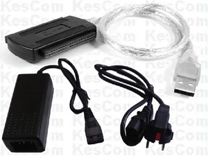 Adapterkabel USB auf IDE für 6,4 cm u. 8,9 cm Festplatten mit Netzteil #22110a - Bild 1 von 1