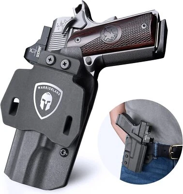 OWB Kydex Holster For 1911 5'' No Rail,Colt/Kimber/Springfield/S&W/Ruger/Taurus - Image 1 of 4