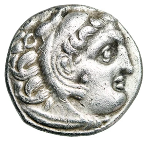 Alessandro III il Grande AR Dracma "Eracle e Zeus" Kolophon molto fine - Foto 1 di 5