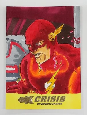 Cryptozoic Czx Crisis Sur Infinite Earths The Flash 1/1 Croquis Par Limuel - Photo 1/3