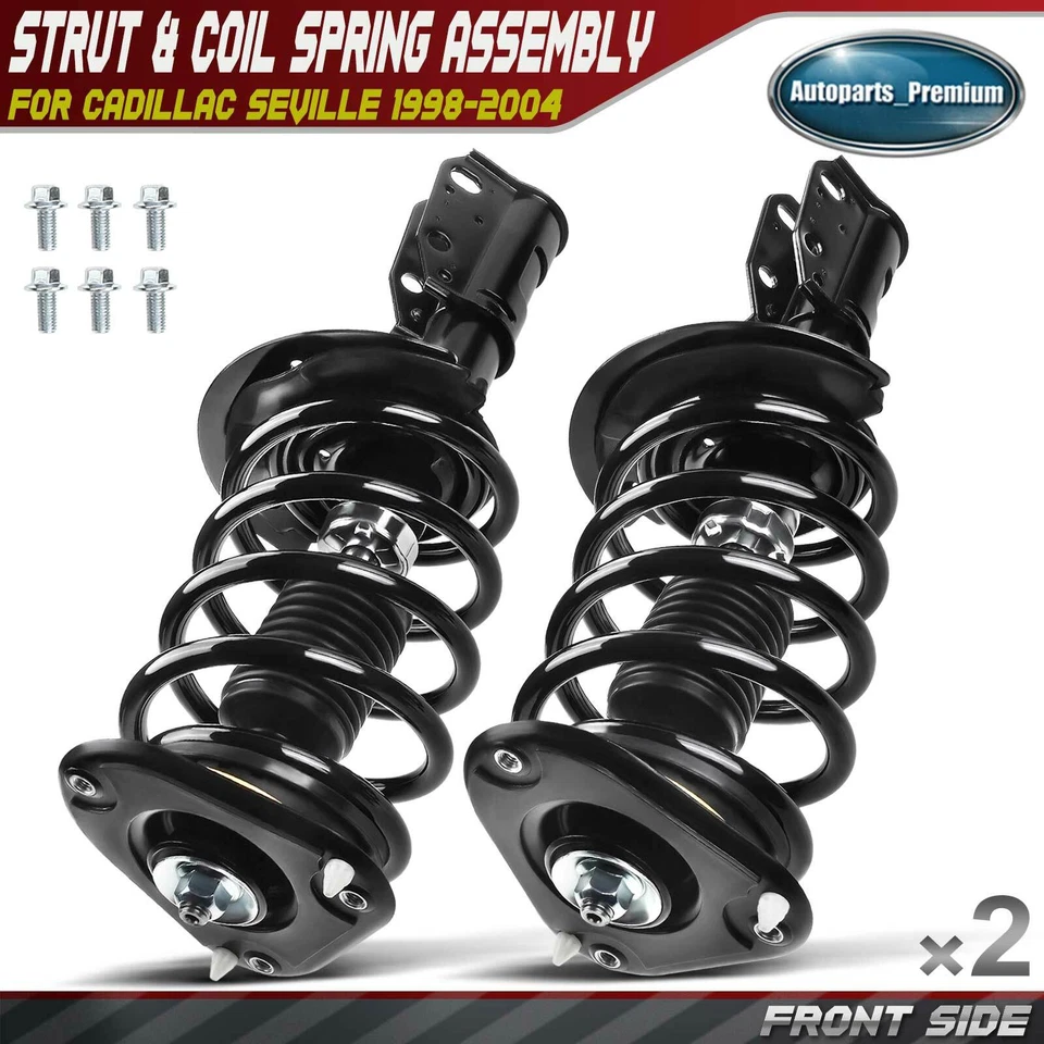 2 件前完整支柱和线圈弹簧组件适用于凯迪拉克塞维利亚 1998 - 2004 — 第 1/4 张图片