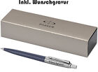 Exklusiver PARKER Kugelschreiber JOTTER silber/blau  Laser Gravur graviert  