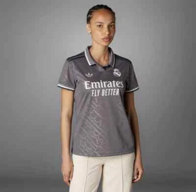 Camiseta Adidas Real Madrid 24/25 Carbón IT3439 La Liga España Mujer Mediana NUEVA Foto 1 de 4