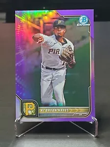 2022 Bowman Chrome Ke'Bryan Hayes PURPLE REFRACTOR #/250 Pittsburgh Pirates MLB - Picture 1 of 1