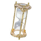 (White And Gold)Antique Sand Hourglass Clock Beautiful Metal Frame Hourglass