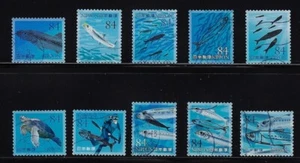 Japón 2023 Sea Life Series Nº Juego completo de 10 estampillas usadas 7 84Y Sc# 4677 a-j - Imagen 1 de 1