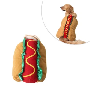 Hot Dog Hamburger Transformation Costume Cat Clothes Halloween Uniform - Picture 1 of 11