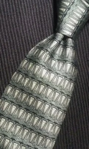 IRVINE PARK Seidenkrawatte geometrisch klassisch NEU grün silber - Bild 1 von 6