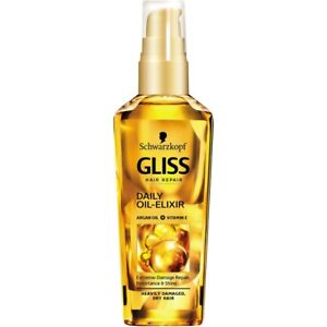 Schwarzkopf Gliss Daily Oil Elixir  Hair Repair with Argan for Damaged Hair 75ml