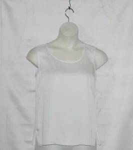 Linea by Louis Dell'Olio Polyester Satin Tank Size S White - Picture 1 of 2