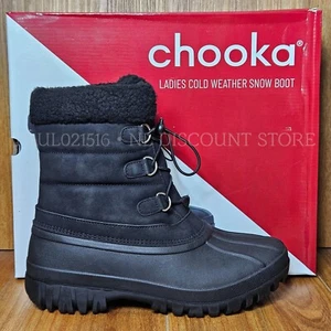 Chooka Damen -20 kaltes Wetter Schneestiefel ~ schwarz ~ Größen 6 7 8 9 - Bild 1 von 4