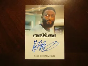 Star Trek Strange New Worlds Season 1 One BABS OLUSANMOKUN Full Bleed Autograph - Picture 1 of 2