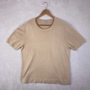 Carolyn Taylor Essentials Shirt Top Women XL Beige Soft Base Layer Neutral Basic - Picture 1 of 9