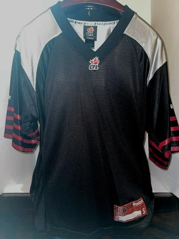 CFL reebok jersey Regina roughriders Logo centennial black Saskatchewan SZ Small Cover