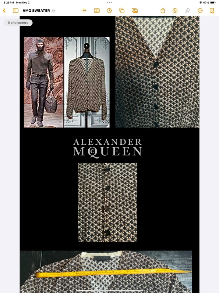 Alexander McQueen Men's MAIL KNIT SWEATER  - Image 1 of 4