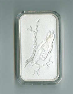 INTAGLIO MINT CROW BAR 1 OZ .999 SILVER BAR GEM BU IN CAPSULE VERY ATTRACTIVE - Picture 1 of 2