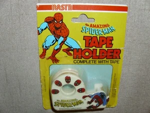 VINTAGE AMAZING SPIDER-MAN TAPE HOLDER MARVEL RARE AVENGERS MARVELMANIA NEW 1980 - Picture 1 of 12
