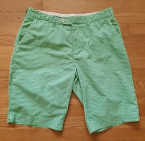 POLO RALPH LAUREN - Pantaloncini chino leggeri flat davanti verdi Gingham - Taglia: 34 - Foto 1 di 6