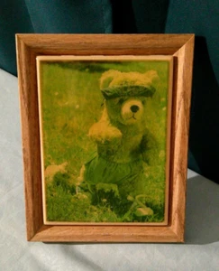 The secret life of Teddy Bears lithography tile wooden frame print - Picture 1 of 7