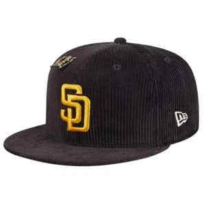 Gorra ajustada New Era San Diego Padres Letterman Pin Cord marrón oscuro 59FIFTY (EE. UU., - Imagen 1 de 8