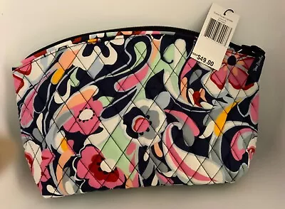 NWT Vera Bradley GRAND TRAVEL Cosmetic Bag LARGE Quilted Cotton MOD PAISLEY R$49 - Image 1 of 3