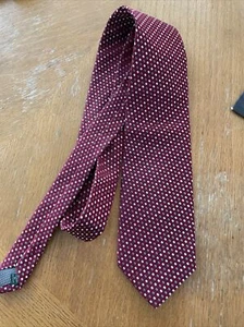 Red Pattern Neck Tie by David Taylor Men's Geometric USA 59" Long - Picture 1 of 4