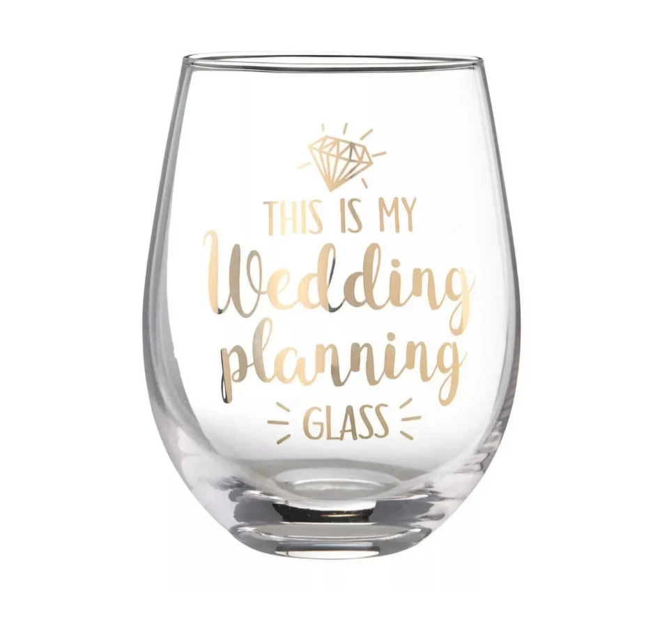 This is My Wedding Planning Glass Bridal Shower Bride To Be Gift-tf Foto 1 de 4