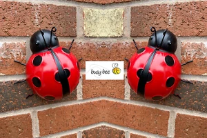 2. UK Large Metal LADYBIRDS Summer Garden Decoration Ornament Wall Art - Picture 1 of 1