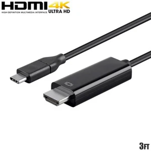 3FT USB-C 3.1 Type C to HDMI Cable Cord 4K Laptop Notebook Monitor MacBook Pro - Picture 1 of 6