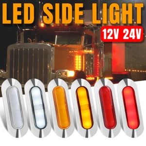 Amber Red 4-LED Side Marker Clearance Light Lamp Waterproof for Trailer Truck RV - Picture 1 of 20