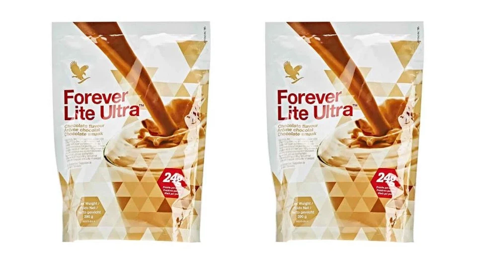 2x Forever Living Lite Ultra Chocolate Shake 390g *FREE 48HR DELIVERY* BEST DEAL