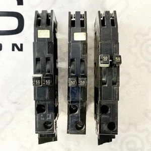 3 Stück Sylvania RC38-50 Leitungsschutzschalter 50A 2-polig 120/240V Typ RC38 gebraucht - Bild 1 von 7