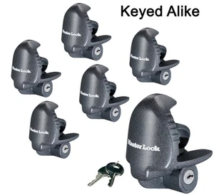 Master Lock Fits 1-7/8, 2, 2-5/16 Couplers-(6) Keyed Alike Trailer Lock 379KA-6 - Picture 1 of 2